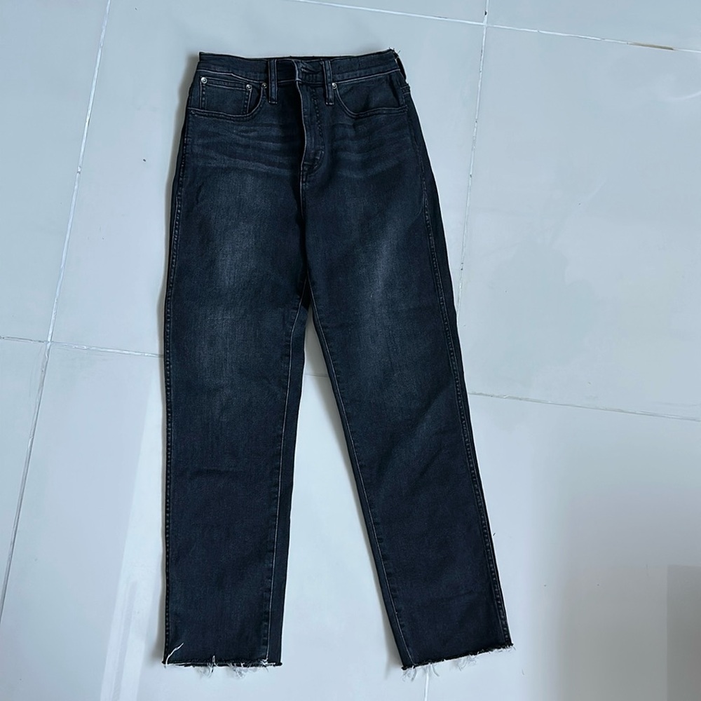 Jcrew point sur denim black high waisted jeans.
